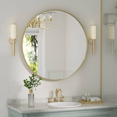 Clavie Bathroom Mirror, 16x24 Bathroom Wall Mirror, Bathroom Vanity Mirror with Rounded Corner, Framed Mirror with Metal Frame, Size: 16 x 24, Silver