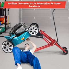 Cric de Levage pour Tondeuse à Gazon pour Tracteurs et Tondeuses à Gazon Autoportées à Rayon de Braquage Nul Capacité de 227 Kg -