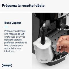 De'Longhi Magnifica S Machine a Café Grain ECAM22.110.B, Machine Expresso et Cappuccino, 1.8L, Noir [Exclusif Amazon]