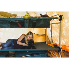 Disc - O - Bed XL Cam - O - Bunk Benchable Double Cot with Storage Organizers, Navy